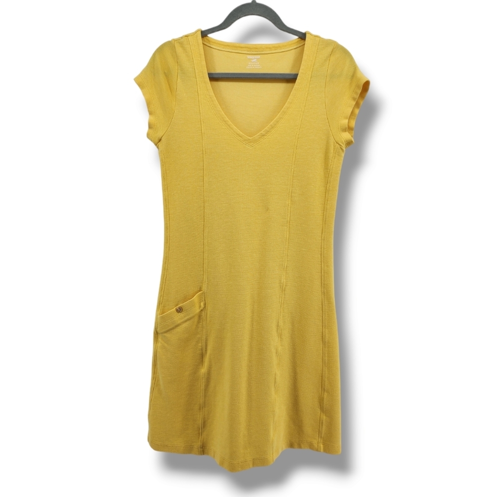 Horny Toad Yellow Cap Sleeve Tomboy Flexcel Shift Dress Medium